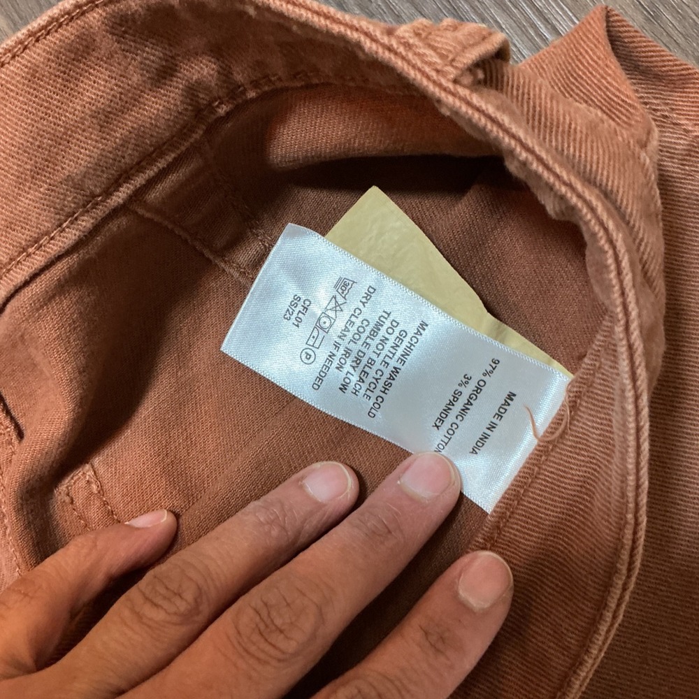 Quince Wide-Leg Pants Organic Cotton in Terracotta Size 29 - Picture 5 of 7